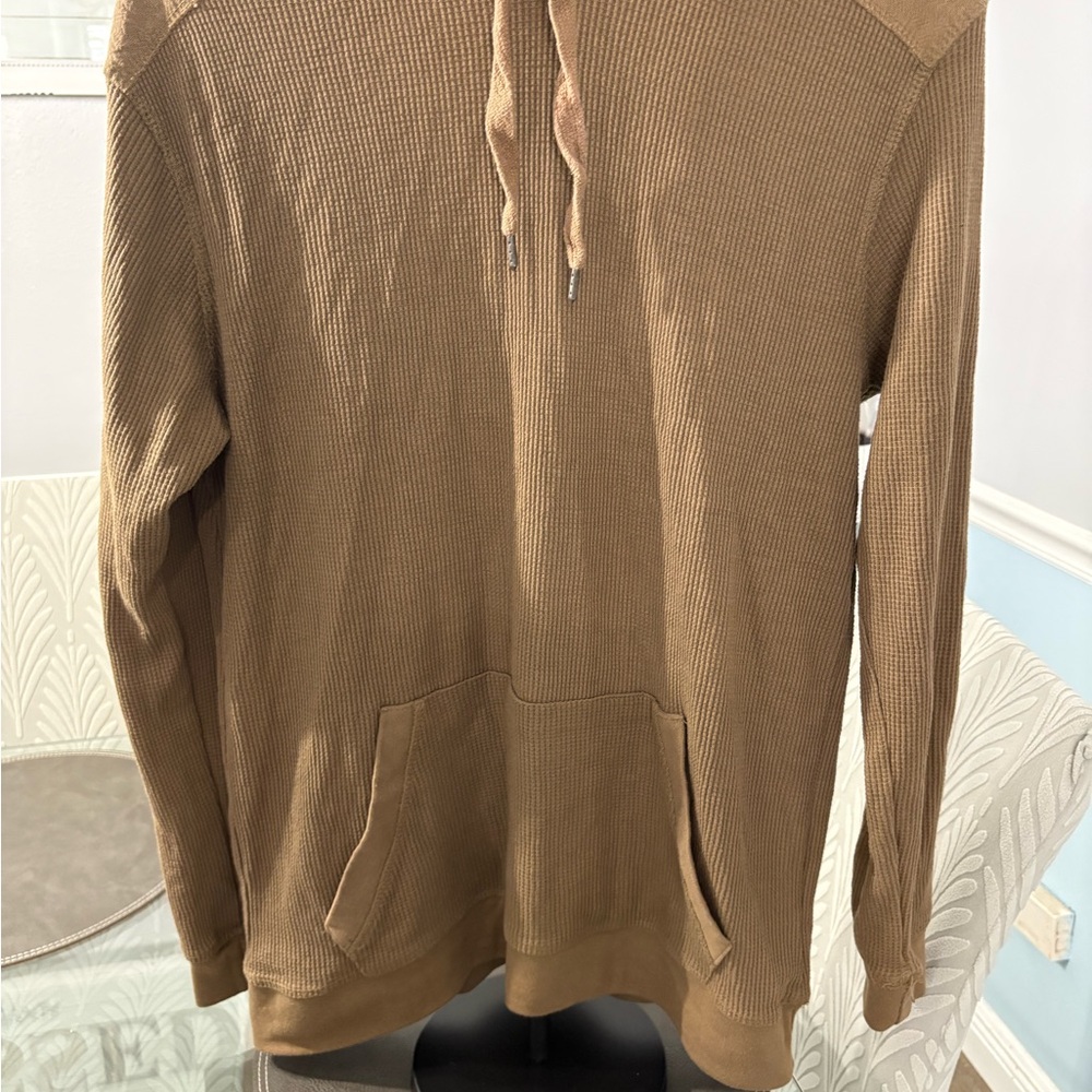 Men's Casual Tan Zip-Up Sweater